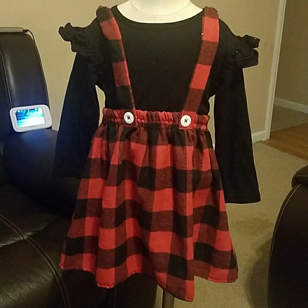 Buffalo check jumper dress